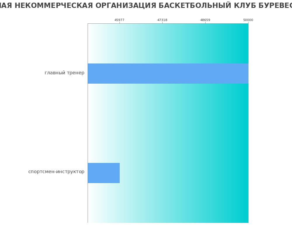 Средний уровень зарплаты в АВТОНОМНАЯ НЕКОММЕРЧЕСКАЯ ОРГАНИЗАЦИЯ БАСКЕТБОЛЬНЫЙ КЛУБ БУРЕВЕСТНИК Средний уровень зарплаты в АВТОНОМНАЯ НЕКОММЕРЧЕСКАЯ ОРГАНИЗАЦИЯ БАСКЕТБОЛЬНЫЙ КЛУБ БУРЕВЕСТНИК