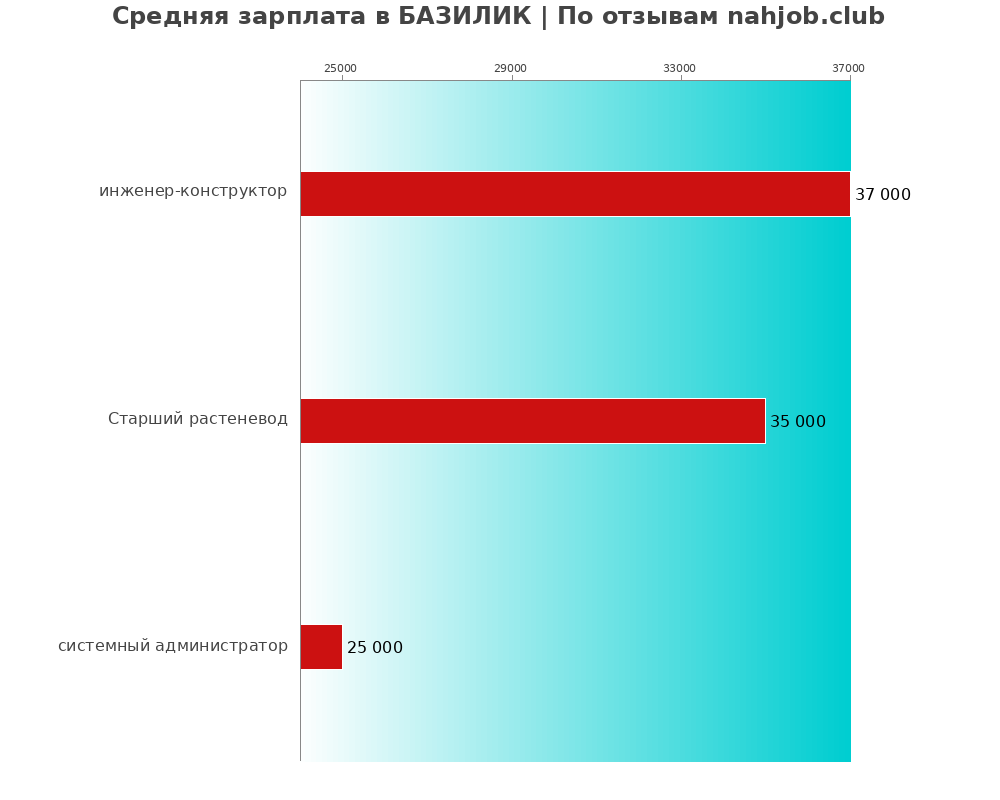 Средний уровень зарплаты в БАЗИЛИК