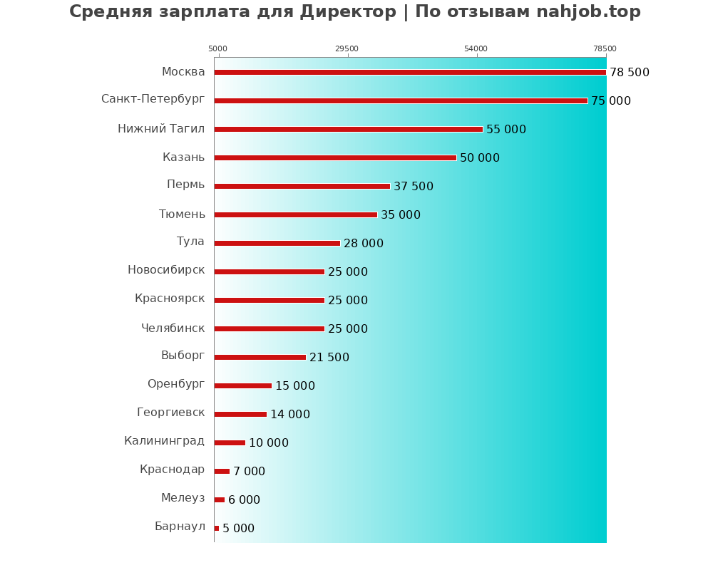 Средний уровень зарплаты в директоре