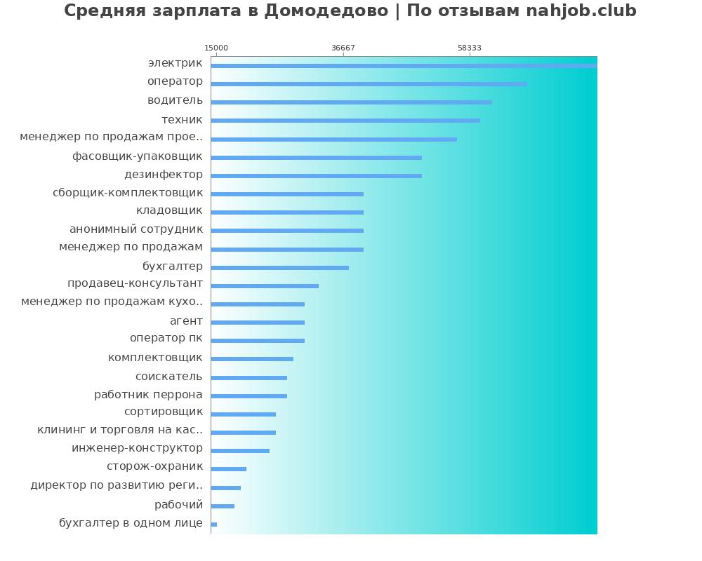 Средний уровень зарплаты в Домодедово