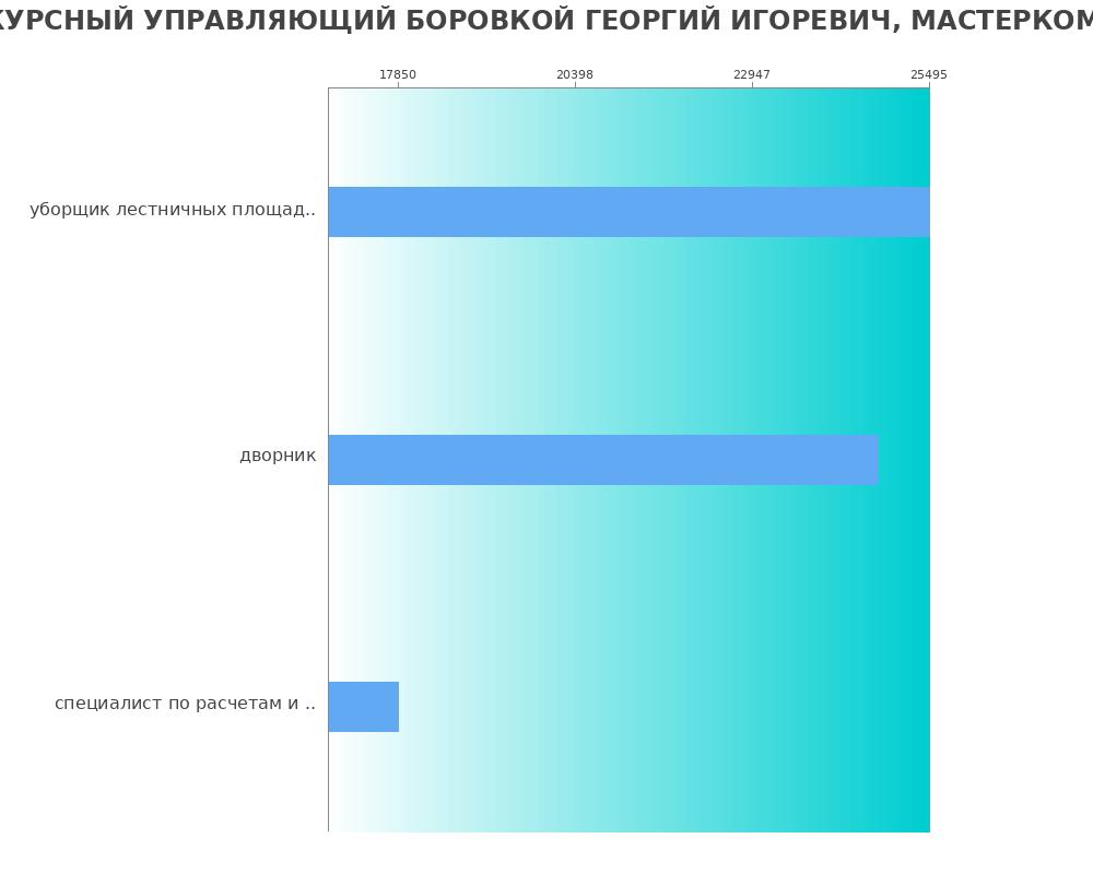 Средний уровень зарплаты в КОНКУРСНЫЙ УПРАВЛЯЮЩИЙ БОРОВКОЙ ГЕОРГИЙ ИГОРЕВИЧ, МАСТЕРКОМ