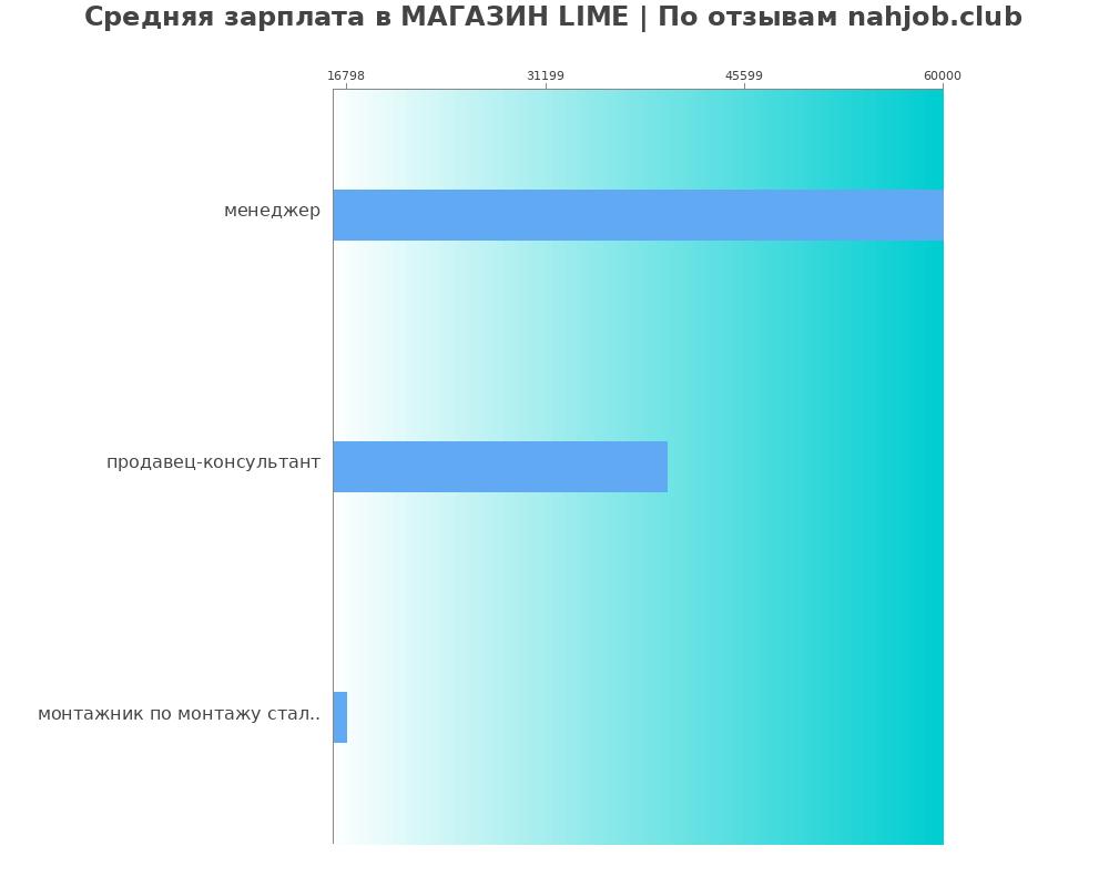 Средний уровень зарплаты в МАГАЗИН LIME