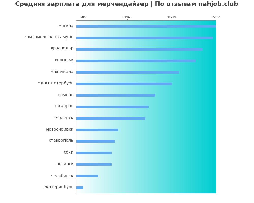 Средний уровень зарплаты в мерчендайзере Средний уровень зарплаты в мерчендайзере