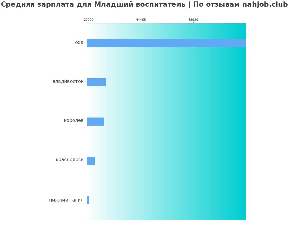 Средний уровень зарплаты в младшем воспитателе