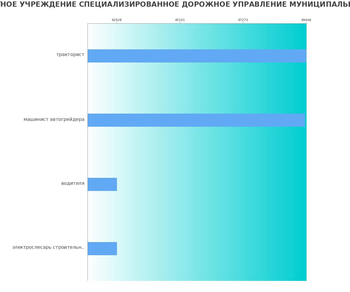 График и распределение зарплат в МУНИЦИПАЛЬНОЕ БЮДЖЕТНОЕ УЧРЕЖДЕНИЕ СПЕЦИАЛИЗИРОВАННОЕ ДОРОЖНОЕ УПРАВЛЕНИЕ МУНИЦИПАЛЬНОГО ОКРУГА ВОРКУТА