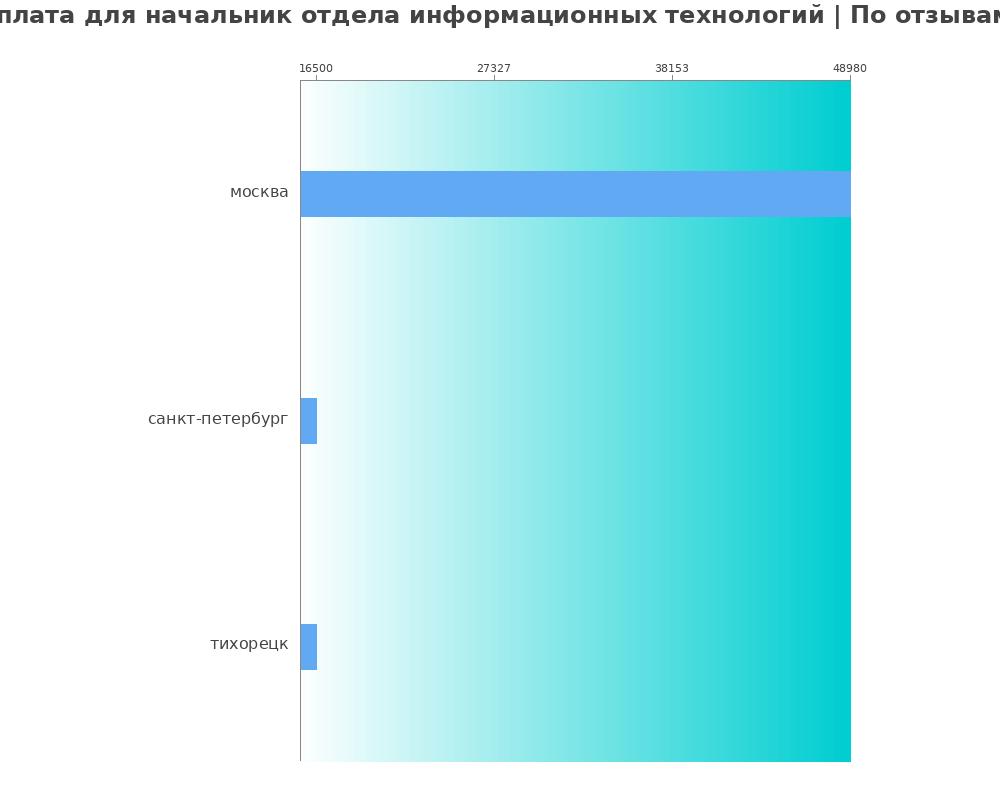 Средний уровень зарплаты в начальнике отдела информационных технологий