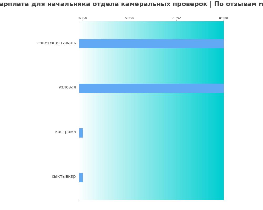 Средний уровень зарплаты в начальнике отдела камеральных проверок