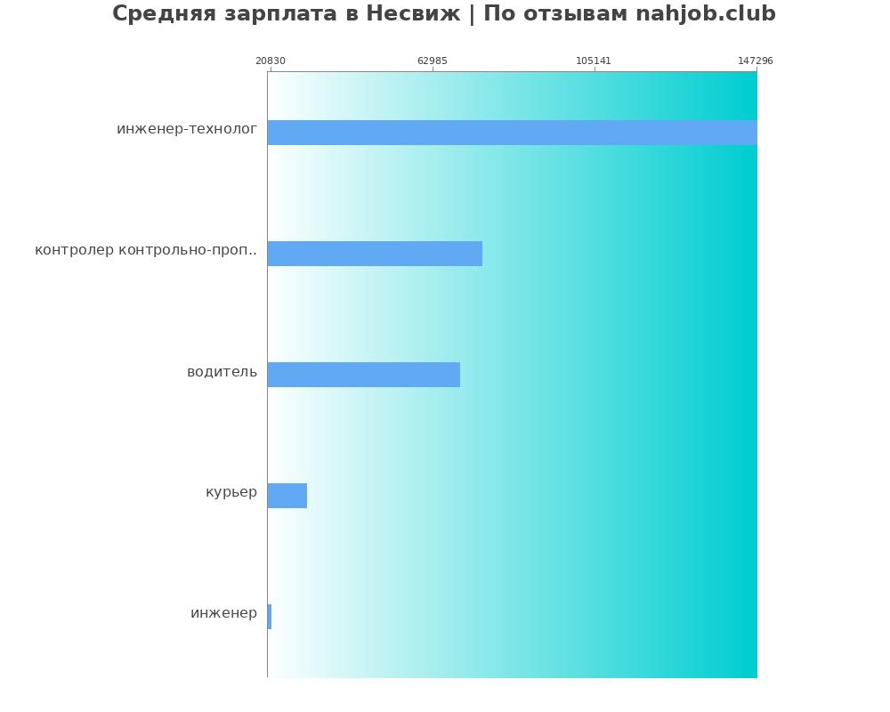 Средний уровень зарплаты в Несвиж