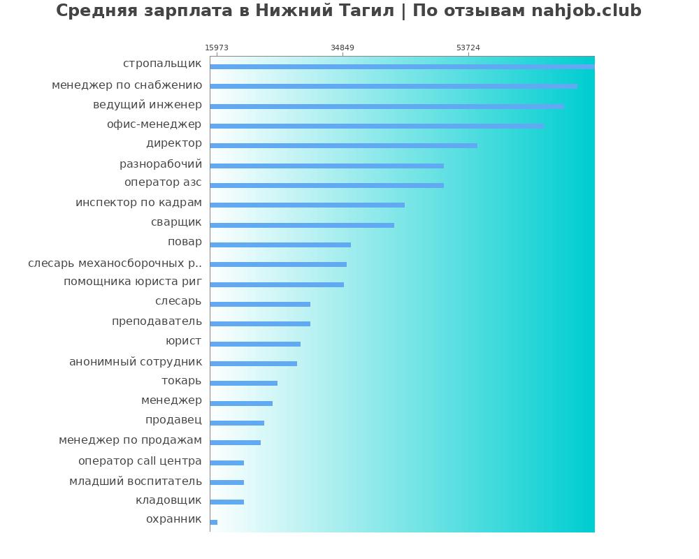 Средний уровень зарплаты в Нижнем тагиле