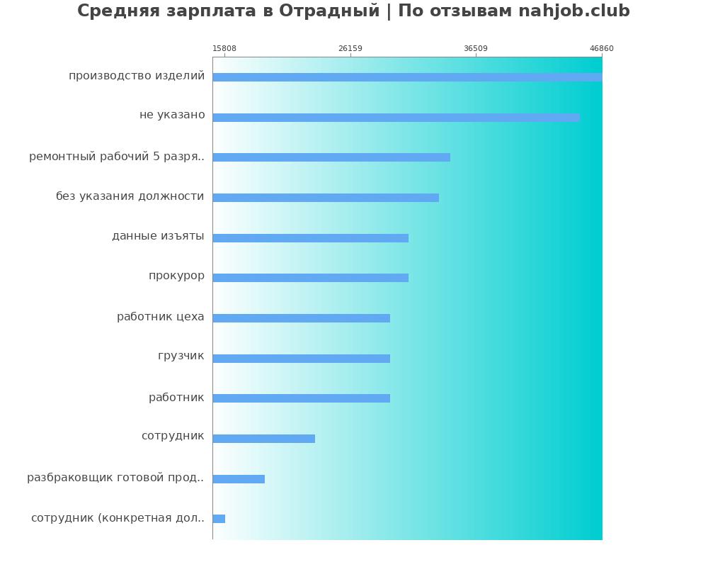 Средний уровень зарплаты в Отрадном