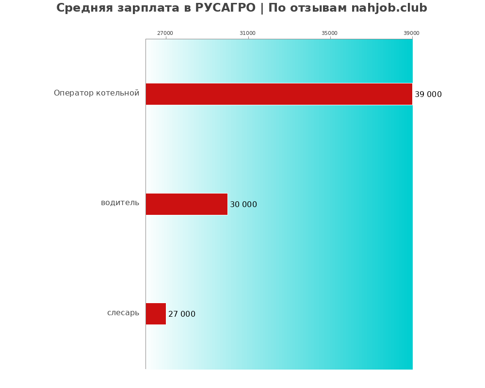 Средний уровень зарплаты в РУСАГРО