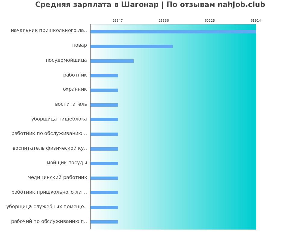Средний уровень зарплаты в Шагонаре
