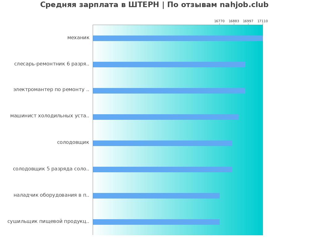 Средний уровень зарплаты в ШТЕРН