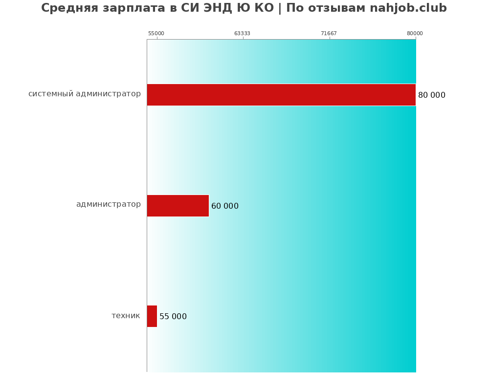 Средний уровень зарплаты в СИ ЭНД Ю КО