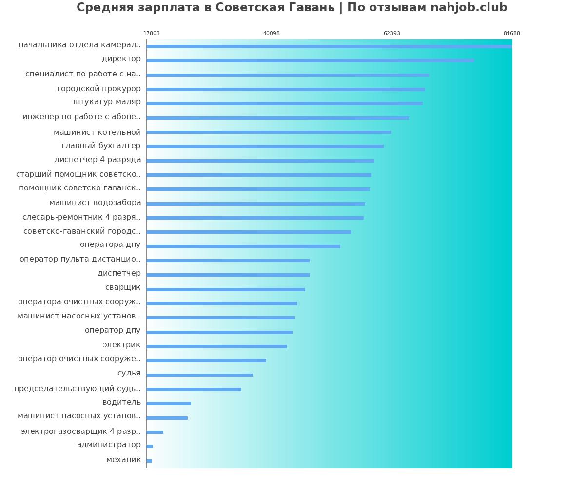Средний уровень зарплаты в Советской гавани