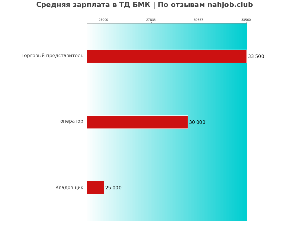 Средний уровень зарплаты в ТД БМК