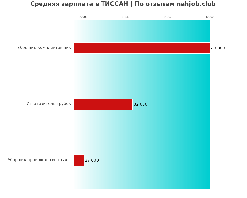 Средний уровень зарплаты в ТИССАН