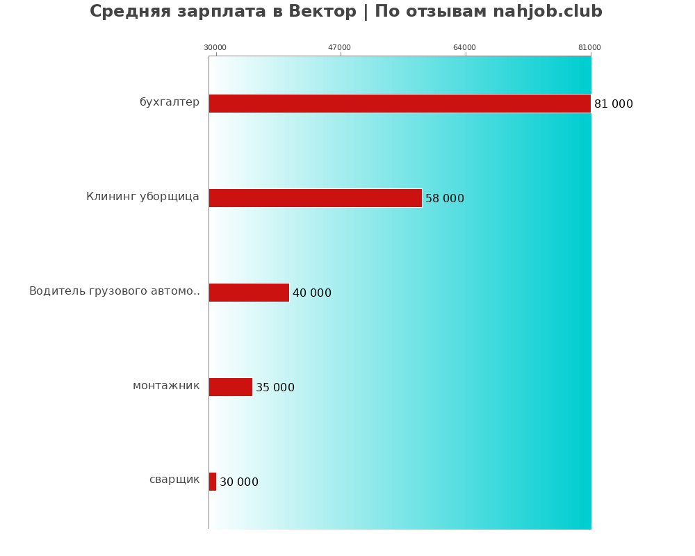 Средний уровень зарплаты в Вектор