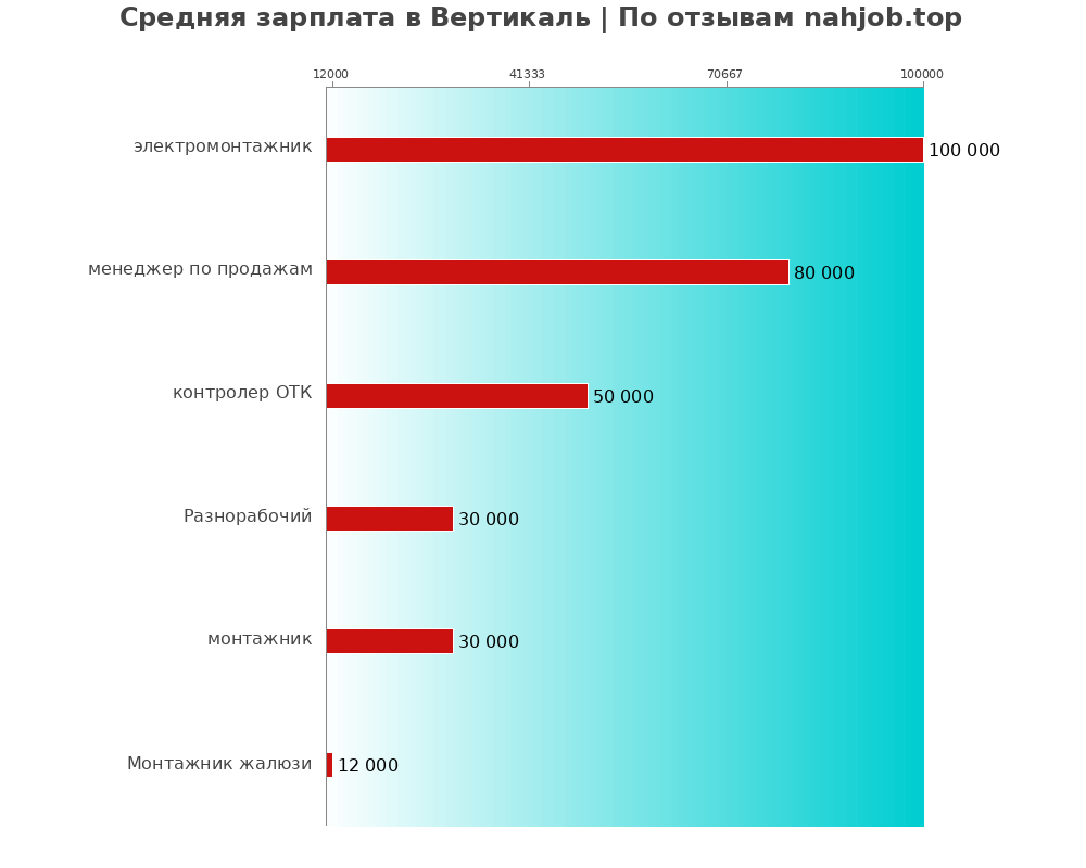 Средний уровень зарплаты в Вертикаль