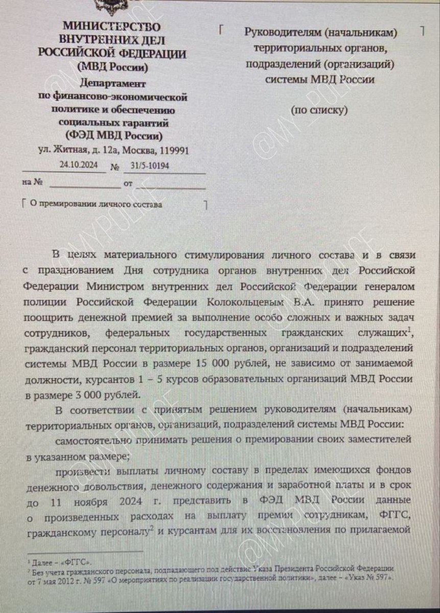 Премия ко дню полиции будет - стали известны суммы. А вот новогодняя - под вопросом